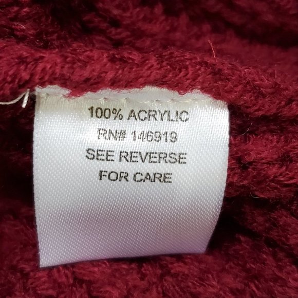 Freshman Wine Colored Mixed Knit Crop Style Round Neck Sweater NEW S (Juniors) - Picture 10 of 12